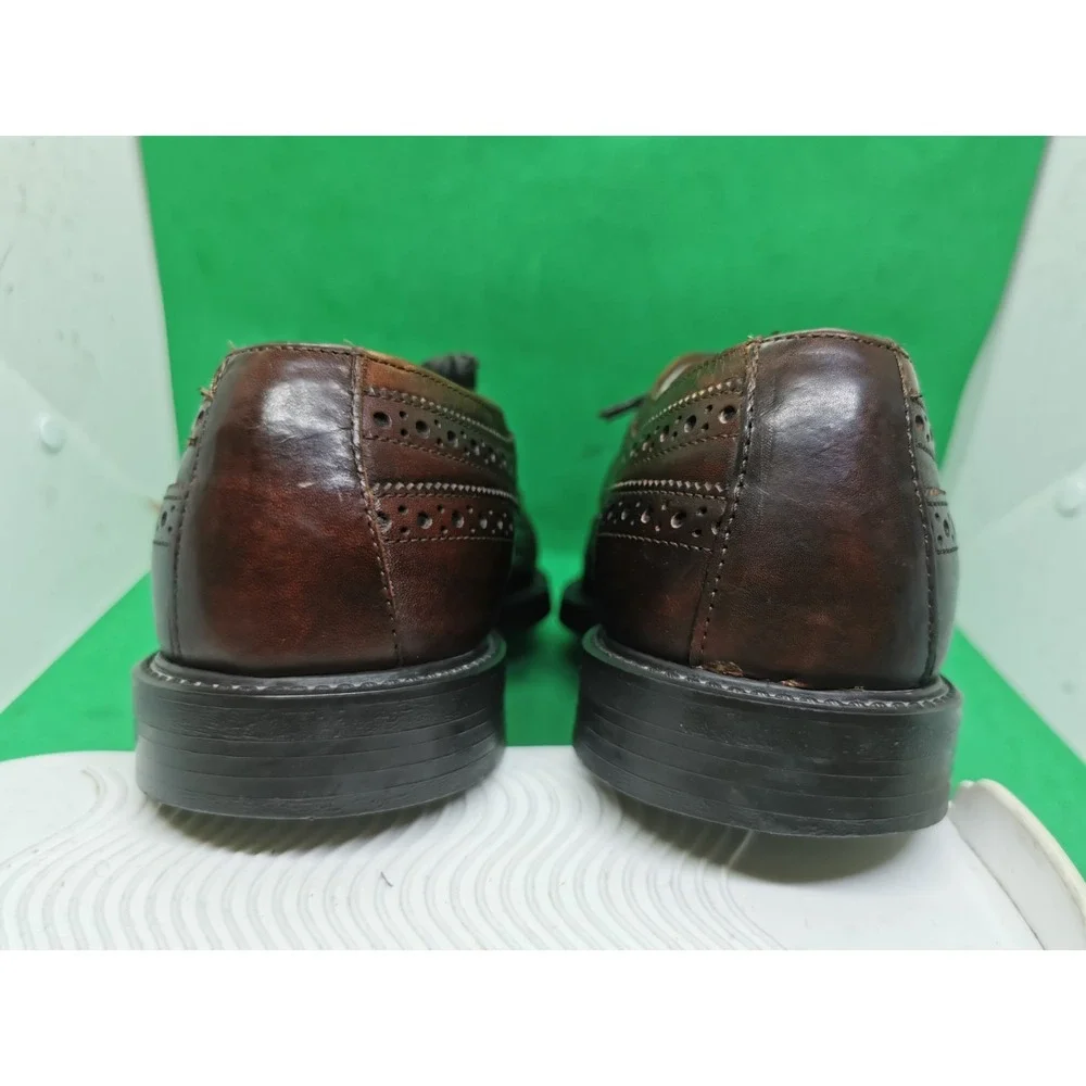 Vintage Dexter USA Mens Brown Leather Wingtip Oxford Dress Shoes Size 11.5 M